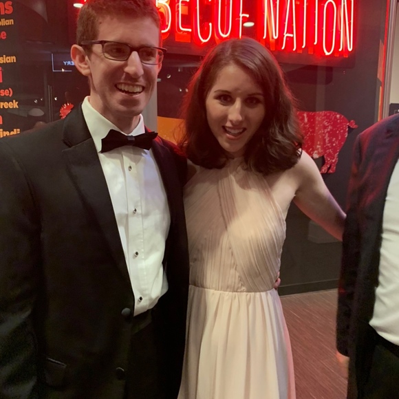 Open Back Rose Chiffon Wedding Gown - Picture 3 of 5